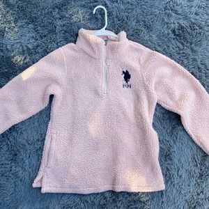 Pink Half Zip Sherpa
